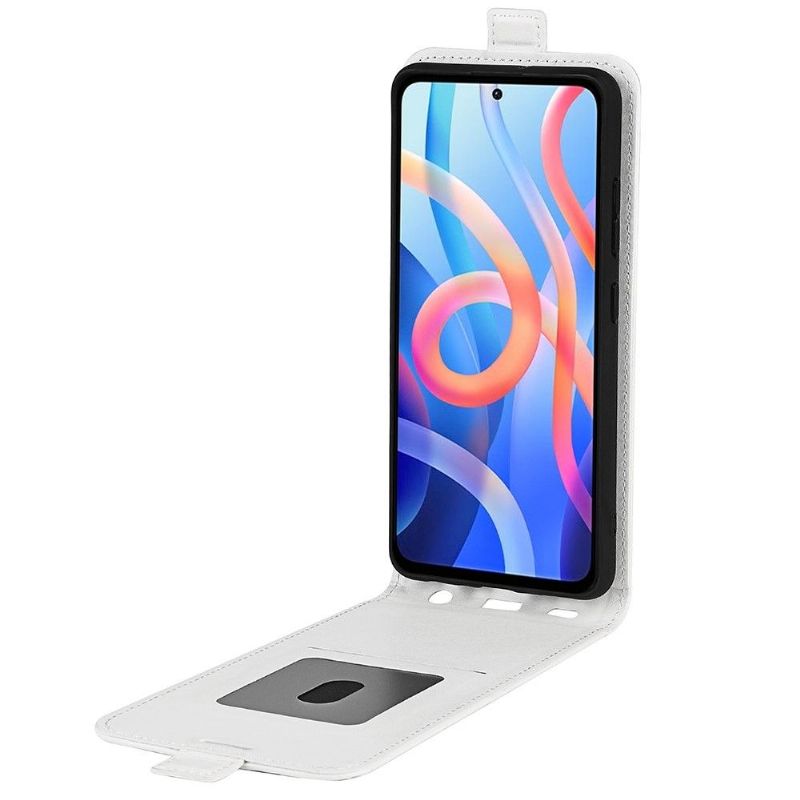 Kožené Pouzdro Na Poco M4 Pro 5G Flipové Pouzdro Vertikální Umělá Kůže