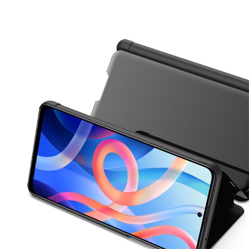 Kryt Na Poco M4 Pro 5G Flipové Pouzdro Zrcadlový Efekt