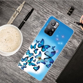 Kryt Na Poco M4 Pro 5G Modrí Motýli
