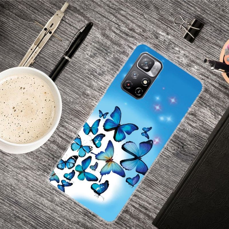 Kryt Na Poco M4 Pro 5G Modrí Motýli