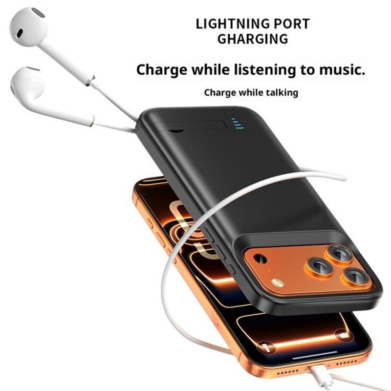 Externí Pouzdro S Baterií 5000 Mah Pro iPhone 17 Pro S Vestavěným Stojánkem