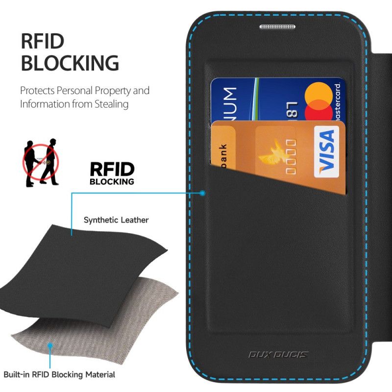 Kožené Pouzdro Folio iPhone 17 Pro Dux Ducis X Pro Series Skin