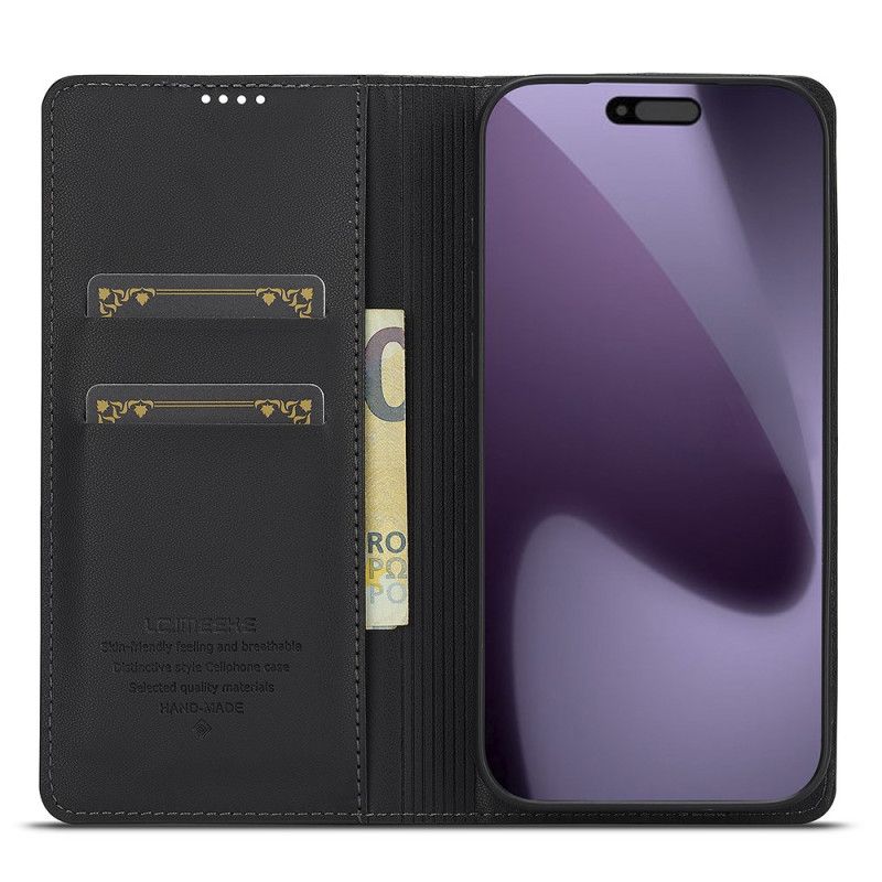 Kožené Pouzdro Folio iPhone 17 Pro Klasický Lc.imeeke