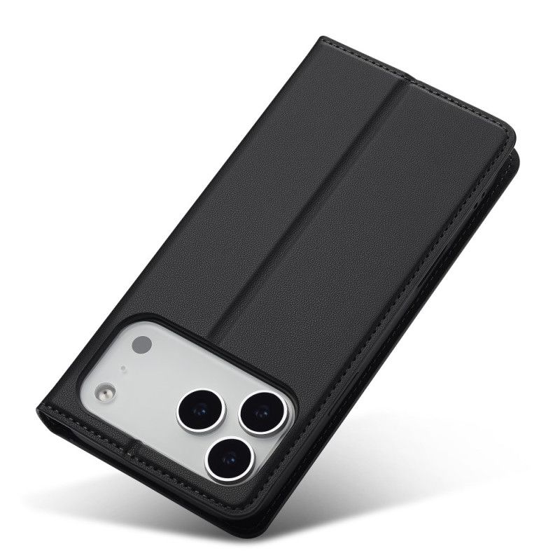 Kožené Pouzdro Folio iPhone 17 Pro Klasický Lc.imeeke