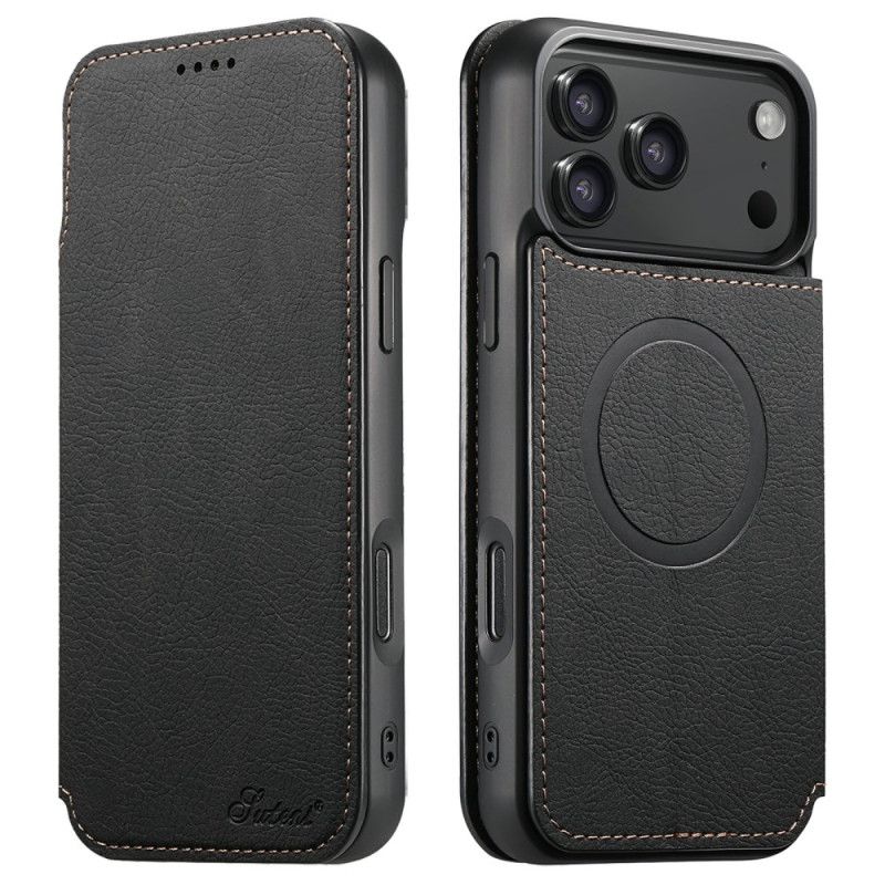 Kožené Pouzdro Folio Na iPhone 17 Pro Kompatibilní S Magsafe Vintage Design