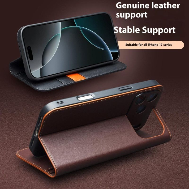 Kožené Pouzdro Folio Na iPhone 17 Pro Qialino