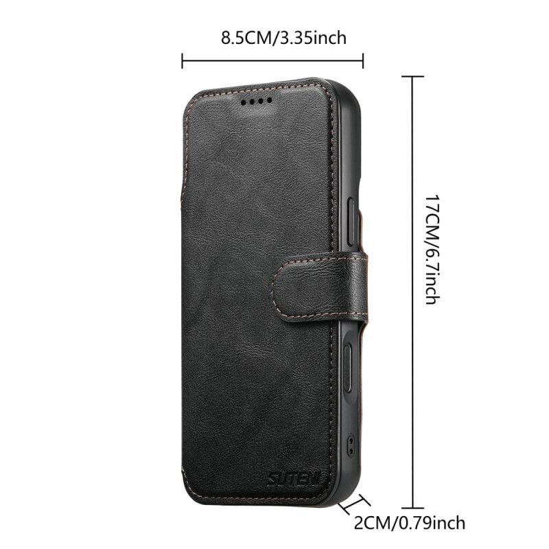 Kožený Kryt iPhone 17 Pro Magnetický S Retro Odnímatelným Pouzdrem