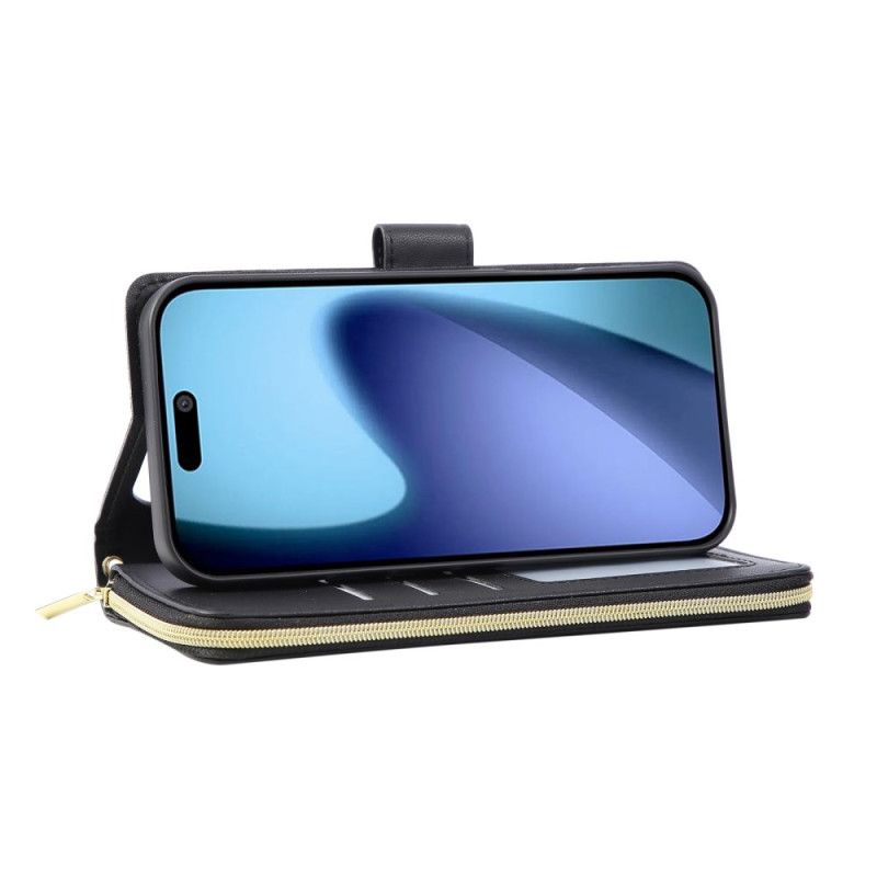 Kožený Kryt iPhone 17 Pro Monochromatický Popruh