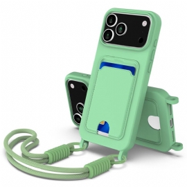 Kryt iPhone 17 Pro Držák Na Karty S Šňůrkou