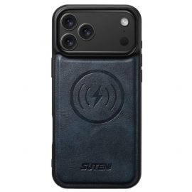 Kryt iPhone 17 Pro Kompatibilní S Magsafe Vintage Kožený Efekt