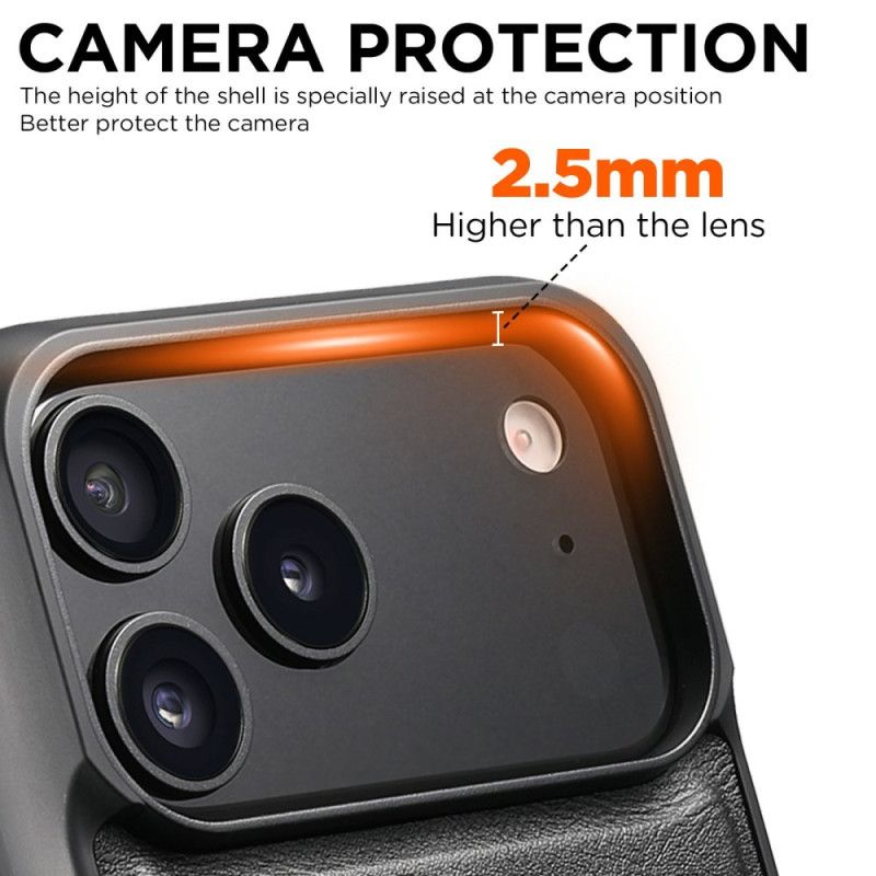 Kryt iPhone 17 Pro Kompatibilní S Magsafe Vintage Kožený Efekt