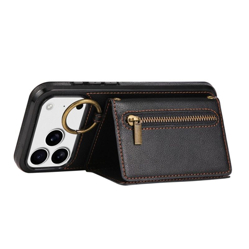 Kryt iPhone 17 Pro Peněženka S Ramenním Popruhem