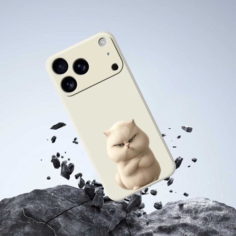 Kryt iPhone 17 Pro Tekutý Silikon S Rozzlobenou Kočkou