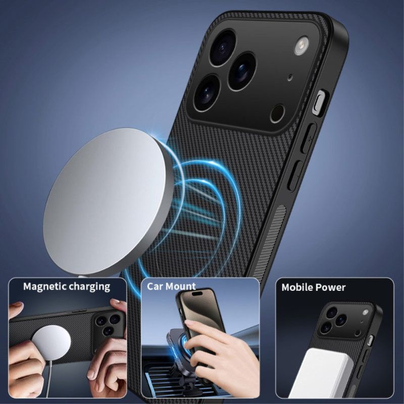 Kryt Na iPhone 17 Pro Kompatibilní S Magsafe Uhlíková Vlákna