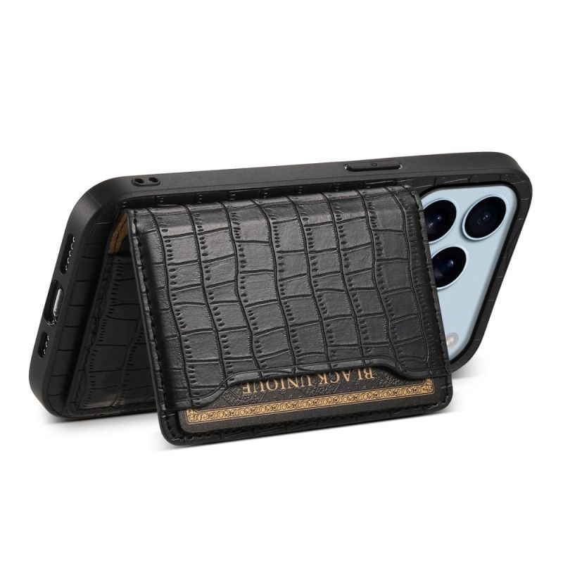 Kryt Na iPhone 17 Pro Pouzdro Na Karty S Krokodýlím Efektem