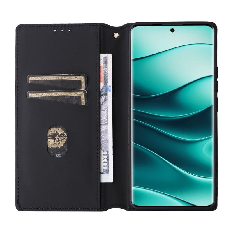 Kožené Pouzdro Folio Xiaomi Redmi Note 14 Pro 4g 3d Diamanty