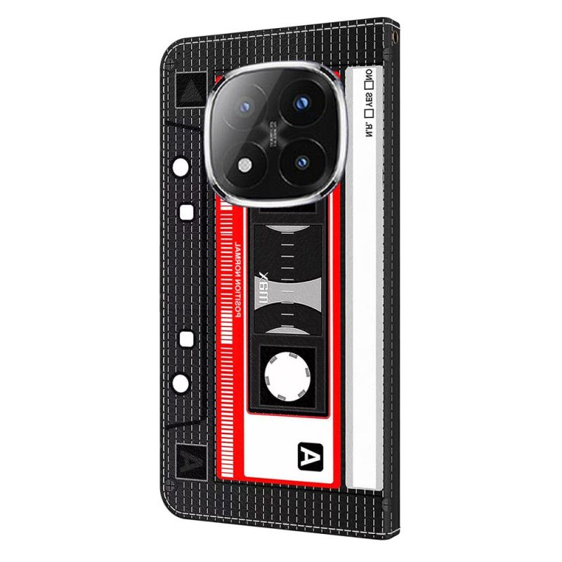 Kožený Kryt Na Xiaomi Redmi Note 14 Pro 4g Kazetový Magnetofon