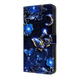 Kožený Kryt Na Xiaomi Redmi Note 14 Pro 4g Lesklí Motýli