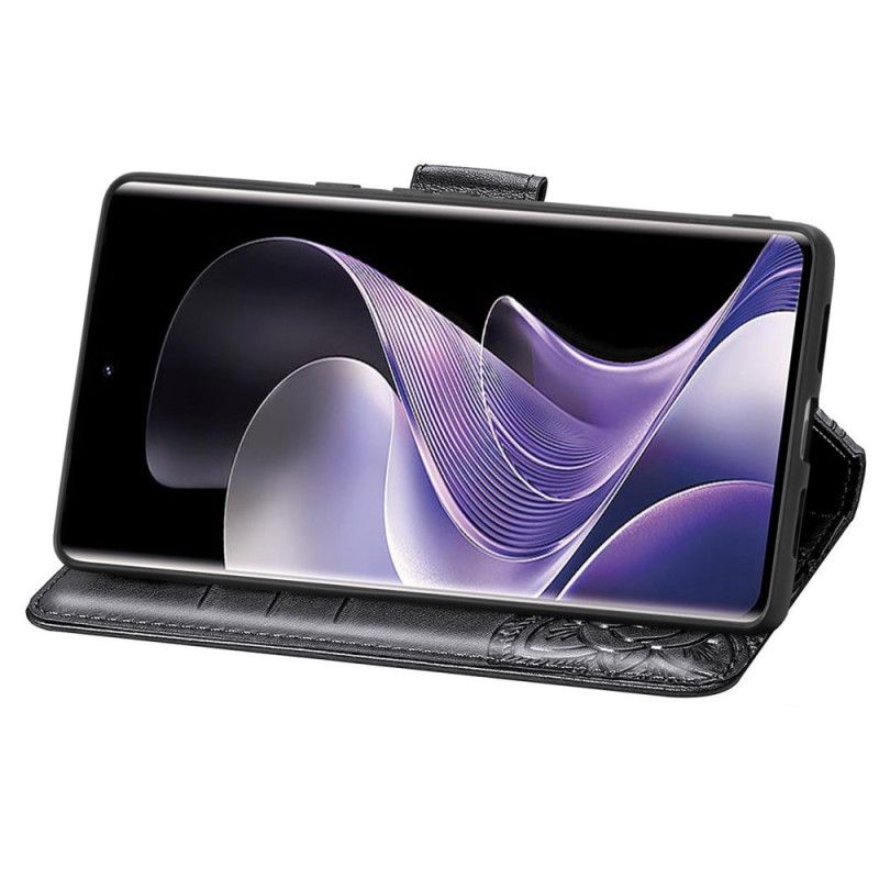 Kožený Kryt Xiaomi Redmi Note 14 Pro 4g Barokní Motýl