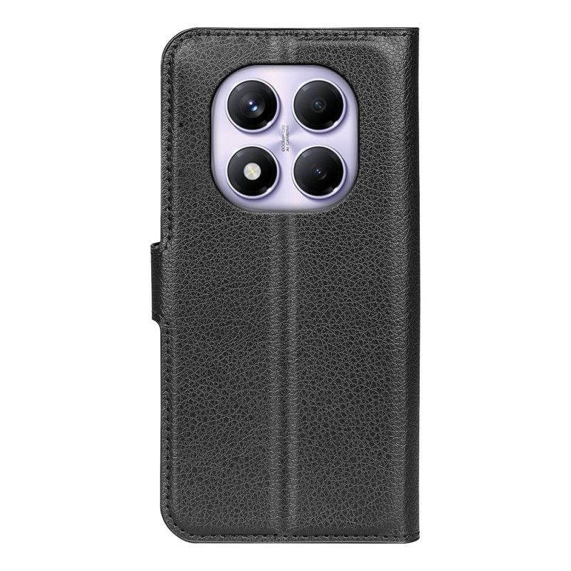 Kožený Kryt Xiaomi Redmi Note 14 Pro 4g Klasická Umělá Kůže Liči