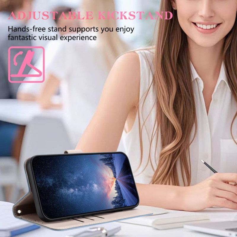 Kožený Kryt Xiaomi Redmi Note 14 Pro 4g Motýlek S Páskem