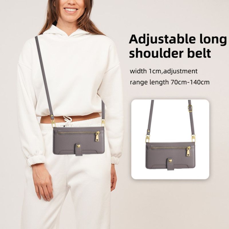 Kožený Kryt Xiaomi Redmi Note 14 Pro 4g Peněženka Přes Rameno A Přes Rameno