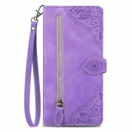 Kožený Kryt Xiaomi Redmi Note 14 Pro 4g Semišová Krajka Efekt