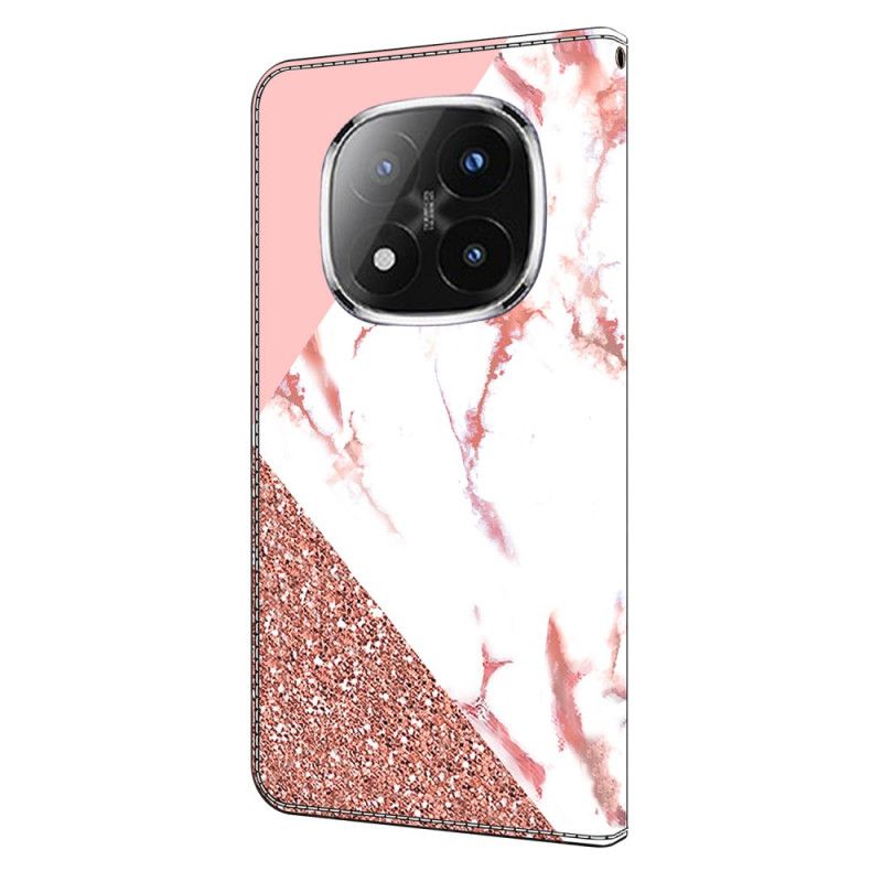 Kožený Kryt Xiaomi Redmi Note 14 Pro 4g Trojúhelníkový Mramor