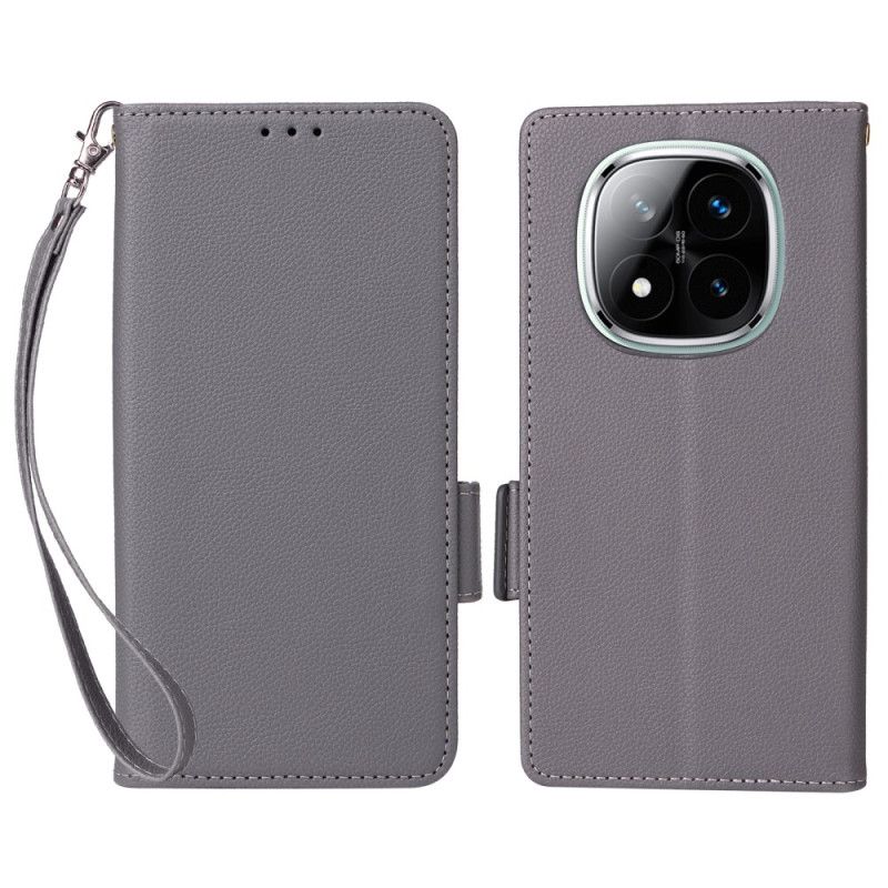 Peněženková Pouzdra Xiaomi Redmi Note 14 Pro 4g Popruh Z Umělé Kůže Liči