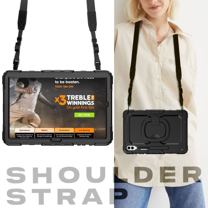 Kryt Samsung Galaxy Tab S10 Ultra Prémiová Ochrana S Ramenním Popruhem