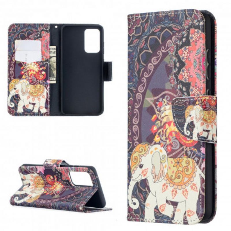 Flipové Pouzdro Na Samsung Galaxy A52 4G / A52 5G / A52s 5G Mandala Etnických Slonů