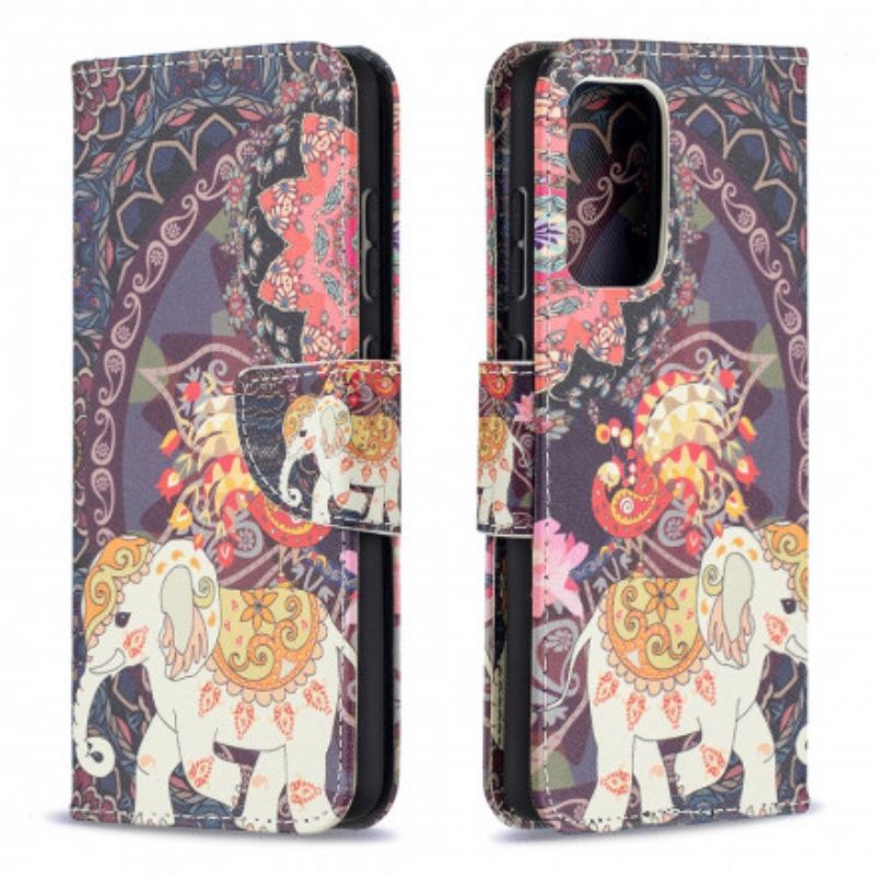 Flipové Pouzdro Na Samsung Galaxy A52 4G / A52 5G / A52s 5G Mandala Etnických Slonů