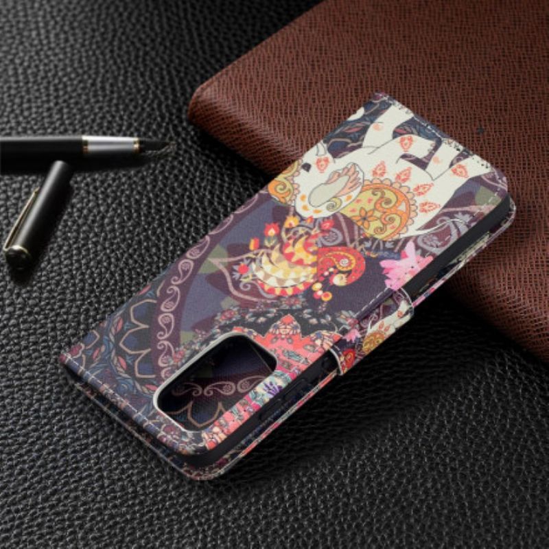 Flipové Pouzdro Na Samsung Galaxy A52 4G / A52 5G / A52s 5G Mandala Etnických Slonů