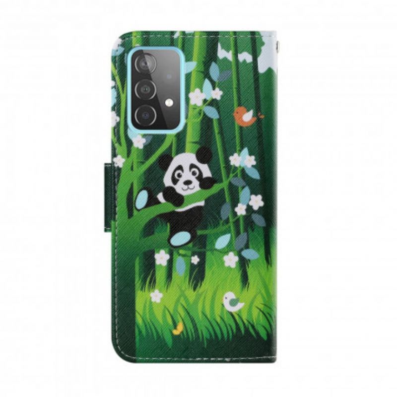 Flipové Pouzdro Na Samsung Galaxy A52 4G / A52 5G / A52s 5G Panda Walk