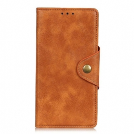 Flipové Pouzdro Na Samsung Galaxy A52 4G / A52 5G / A52s 5G Vintage Tlačítko Z Umělé Kůže
