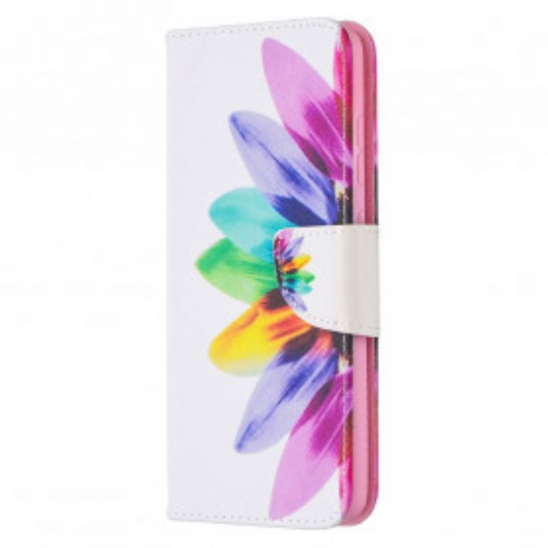 Kožené Pouzdro Na Samsung Galaxy A52 4G / A52 5G / A52s 5G Akvarel Květina