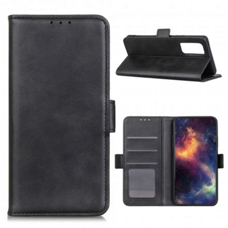 Kožené Pouzdro Na Samsung Galaxy A52 4G / A52 5G / A52s 5G Flipové Pouzdro Dvojitá Klapka