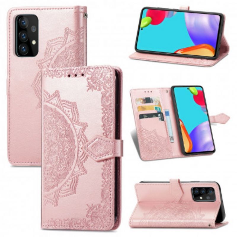 Kožené Pouzdro Na Samsung Galaxy A52 4G / A52 5G / A52s 5G Mandala Středověk