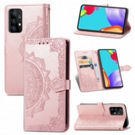 Kožené Pouzdro Na Samsung Galaxy A52 4G / A52 5G / A52s 5G Mandala Středověk