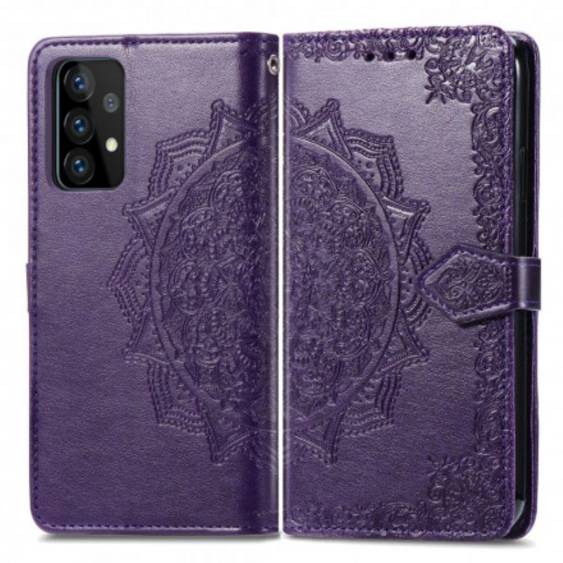 Kožené Pouzdro Na Samsung Galaxy A52 4G / A52 5G / A52s 5G Mandala Středověk