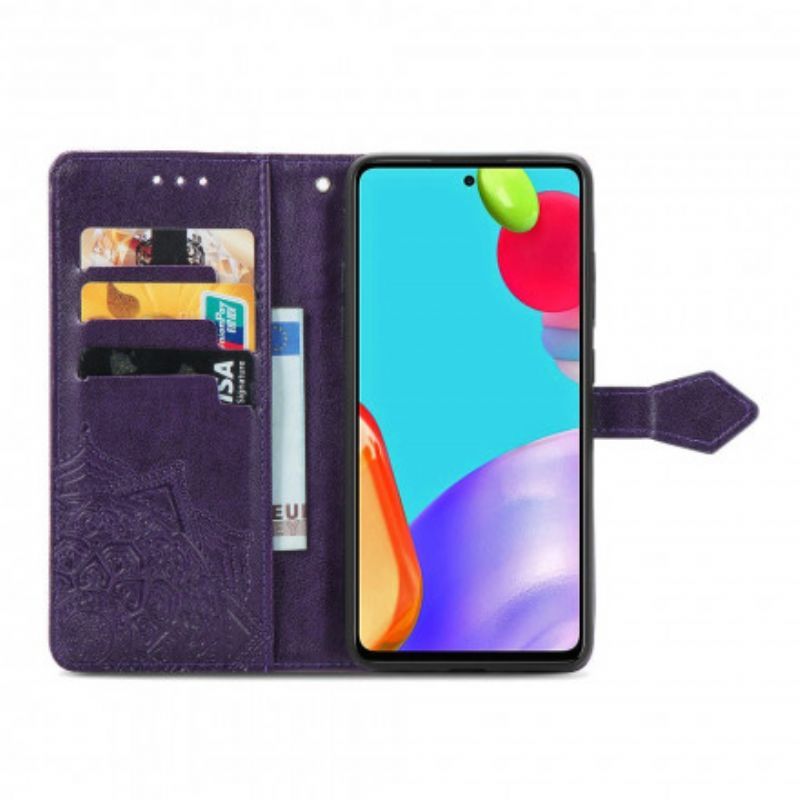 Kožené Pouzdro Na Samsung Galaxy A52 4G / A52 5G / A52s 5G Mandala Středověk