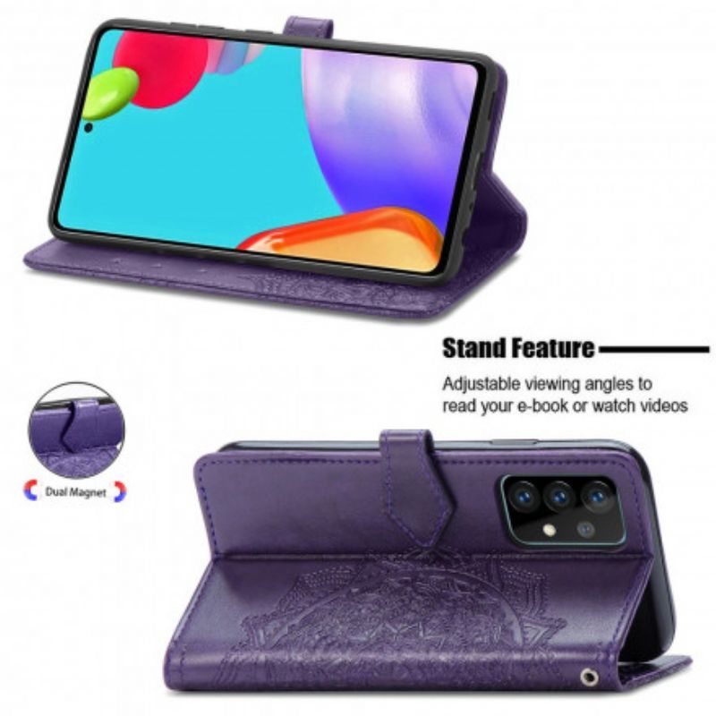 Kožené Pouzdro Na Samsung Galaxy A52 4G / A52 5G / A52s 5G Mandala Středověk