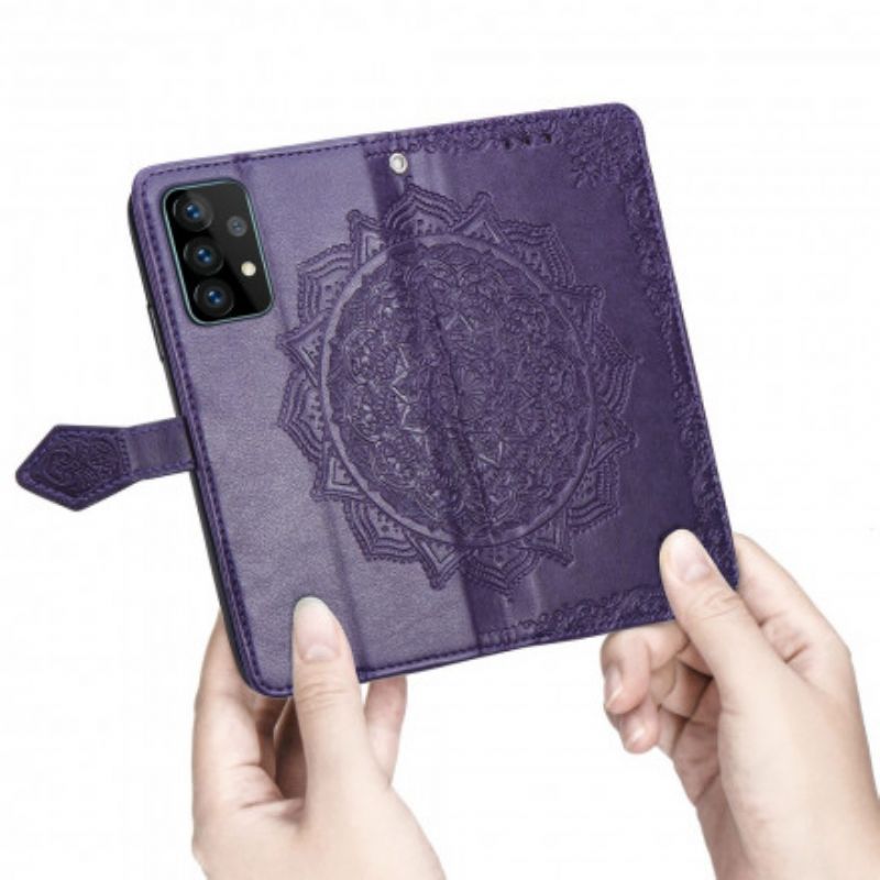 Kožené Pouzdro Na Samsung Galaxy A52 4G / A52 5G / A52s 5G Mandala Středověk