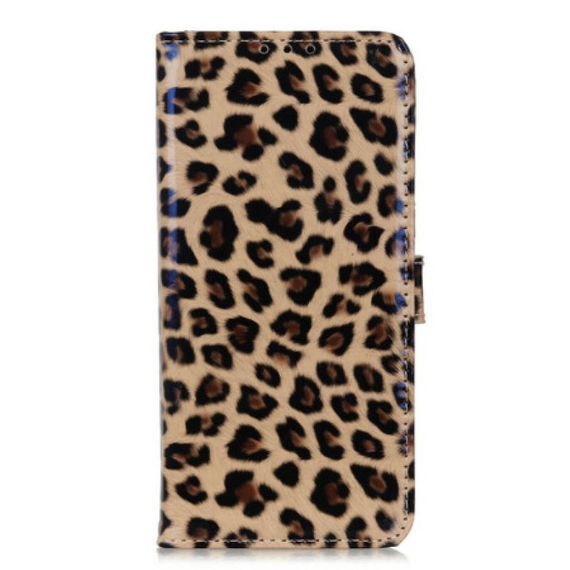 Kožené Pouzdro Na Samsung Galaxy A52 4G / A52 5G / A52s 5G Obyčejný Leopard