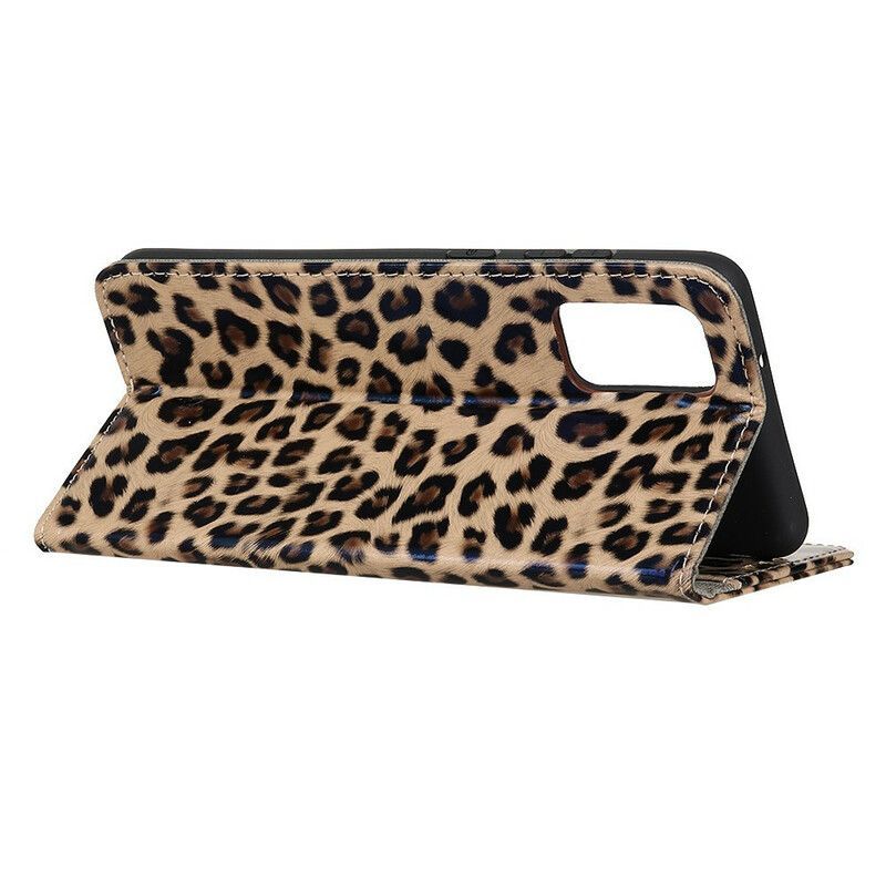 Kožené Pouzdro Na Samsung Galaxy A52 4G / A52 5G / A52s 5G Obyčejný Leopard