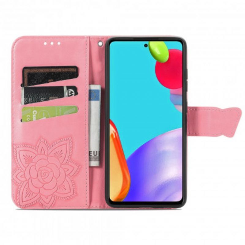 Kožené Pouzdro Na Samsung Galaxy A52 4G / A52 5G / A52s 5G Poloviční Motýli