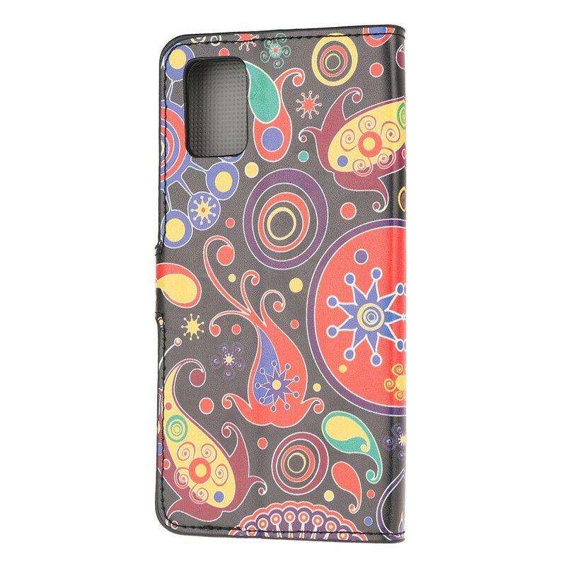 Kožené Pouzdro Na Samsung Galaxy A52 4G / A52 5G / A52s 5G Výkresy Galaxií