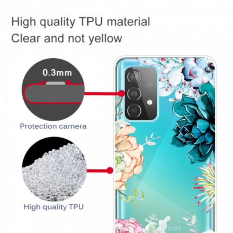Kryt Na Samsung Galaxy A52 4G / A52 5G / A52s 5G Akvarel Květiny