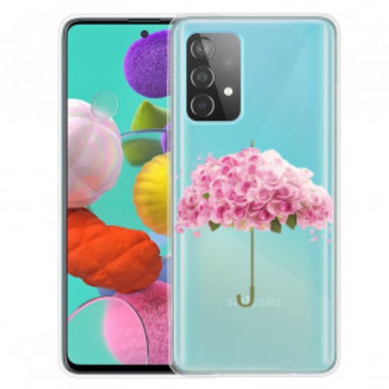 Kryt Na Samsung Galaxy A52 4G / A52 5G / A52s 5G Deštník V Růžích