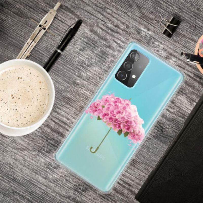 Kryt Na Samsung Galaxy A52 4G / A52 5G / A52s 5G Deštník V Růžích